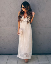 Load image into Gallery viewer, Exclusively Yours Lace Mixed Fabric Maxi Dress