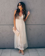 Load image into Gallery viewer, Exclusively Yours Lace Mixed Fabric Maxi Dress