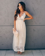 Load image into Gallery viewer, Exclusively Yours Lace Mixed Fabric Maxi Dress