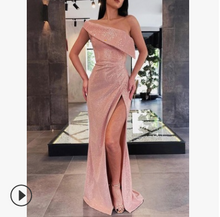 Load image into Gallery viewer, Mermaid  Sequin Side Slit Tight Prom Dresses