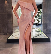 Load image into Gallery viewer, Mermaid  Sequin Side Slit Tight Prom Dresses