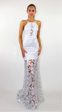 Load image into Gallery viewer, Sexy Solid Color Sleeveless Lace Backless Long Full Dress