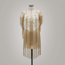 Load image into Gallery viewer, White sexy V-neck halter tassel dress