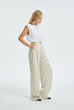 Load image into Gallery viewer, Eva Padded Shoulder Muscle T-Shirt and Pants - White