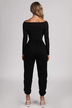 Load image into Gallery viewer, Malene V-Neck Ribbed Long Sleeve Bodysuit - Black