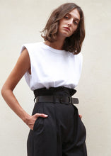 Load image into Gallery viewer, Eva Padded Shoulder Muscle T-Shirt in White