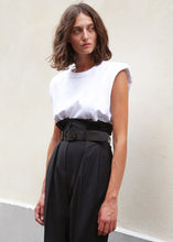 Load image into Gallery viewer, Eva Padded Shoulder Muscle T-Shirt in White