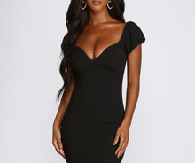 Load image into Gallery viewer, Puff It Up Crepe Mini Dress
