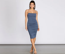 Load image into Gallery viewer, Fall For Me Ruched Midi Dress
