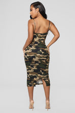 Load image into Gallery viewer, Body Moves Midi Dress - Camo

