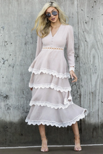Load image into Gallery viewer, Swept Me Up Ivory Blush Dress
