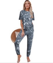 Load image into Gallery viewer, Charming Elastic Waist Pajamas Tie Dye Paint Girl&#39;s High Grade Set
