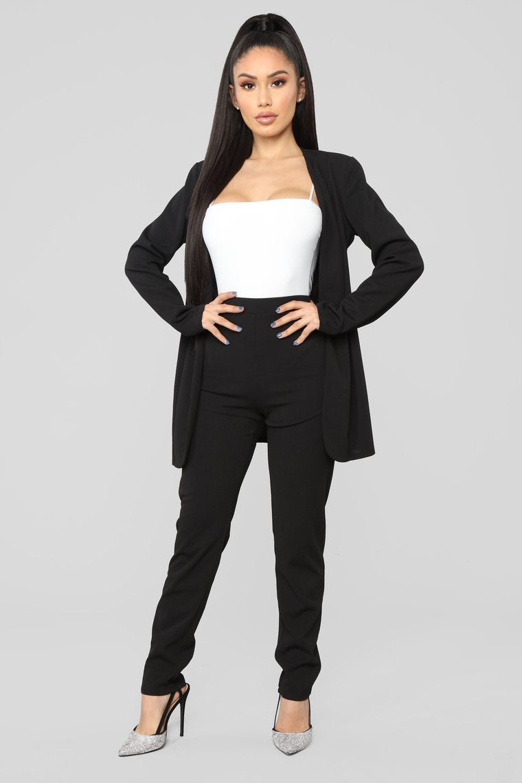 Payin' It Forward Blazer Set - Black