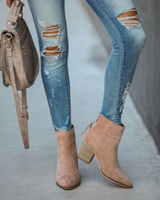 Load image into Gallery viewer, Curb Appeal Faux Suede Heeled Bootie - Taupe
