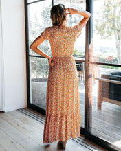 Load image into Gallery viewer, Sun’s Warmth High Low Pocketed Tie Maxi Dress
