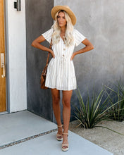 Load image into Gallery viewer, Kick The Dust Striped Ruffle Dress
