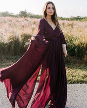 Load image into Gallery viewer, Long Sleeve Diana Maxi Dress - Wine - FINAL SALE

