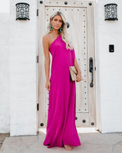 Load image into Gallery viewer, Blown Away One Shoulder Statement Maxi Dress - Fuchsia

