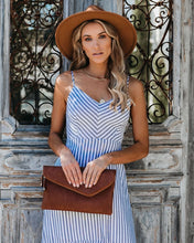 Load image into Gallery viewer, Contessa Striped Midi Dress - Blue/White
