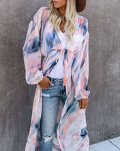 Load image into Gallery viewer, Quaint Clouds Tie Dye Duster Kimono - FINAL SALE
