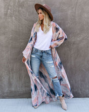 Load image into Gallery viewer, Quaint Clouds Tie Dye Duster Kimono - FINAL SALE
