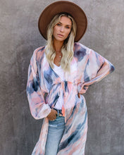 Load image into Gallery viewer, Quaint Clouds Tie Dye Duster Kimono - FINAL SALE
