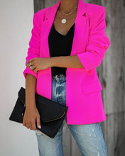 Load image into Gallery viewer, Ceo Pocketed Blazer - Neon Pink
