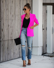 Load image into Gallery viewer, Ceo Pocketed Blazer - Neon Pink
