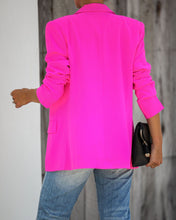 Load image into Gallery viewer, Ceo Pocketed Blazer - Neon Pink
