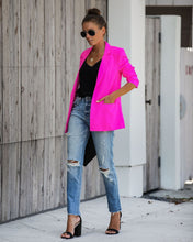 Load image into Gallery viewer, Ceo Pocketed Blazer - Neon Pink
