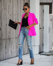 Load image into Gallery viewer, Ceo Pocketed Blazer - Neon Pink
