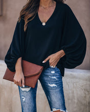 Load image into Gallery viewer, Bells Will Be Ringing Balloon Sleeve Blouse - Black
