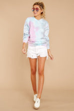 Load image into Gallery viewer, Blur The Lines Blue And Pink Tie Dye Sweatshirt
