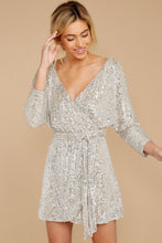 Load image into Gallery viewer, Show Stopper Champagne Sequin Dress
