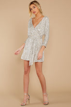 Load image into Gallery viewer, Show Stopper Champagne Sequin Dress
