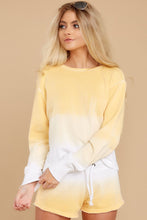 Load image into Gallery viewer, Let’s Unwind Sunflower Yellow Ombre Sweatshirt
