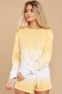 Let’s Unwind Sunflower Yellow Ombre Sweatshirt