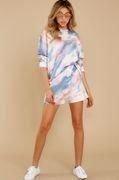 Totally Chill Blue Multi Tie Dye Sweatshirt