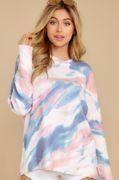 Load image into Gallery viewer, Totally Chill Blue Multi Tie Dye Sweatshirt
