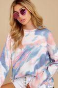 Load image into Gallery viewer, Totally Chill Blue Multi Tie Dye Sweatshirt
