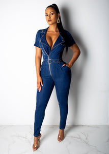 Make You Talk Short Sleeve Jumpsuit