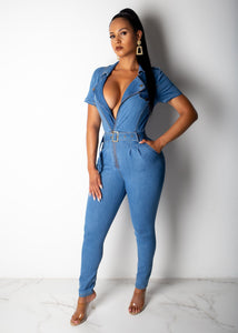Make You Talk Short Sleeve Jumpsuit