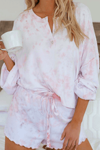Load image into Gallery viewer, Womens Long Sleeve of 2 Piece Short Pajamas Set Nightwear Sleepwear Loungewear-Pink
