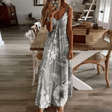 Load image into Gallery viewer, Bohemia Printed Spaghetti-neck Maxi Dress
