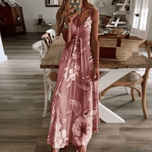 Load image into Gallery viewer, Bohemia Printed Spaghetti-neck Maxi Dress
