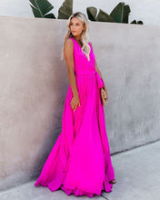 Load image into Gallery viewer, Diana Sleeveless Maxi Dress - Fuchsia
