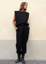 Load image into Gallery viewer, Eva Padded Shoulder Muscle T-Shirt in Black
