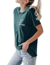 Load image into Gallery viewer, Cute But Psycho Shredded Graphic T-shirts
