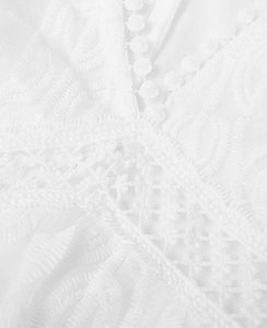 Long White Lace Boho Dress