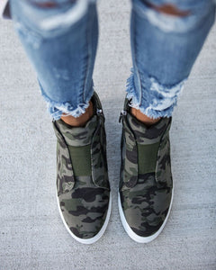 Extra Mile Wedge Sneaker - Camo